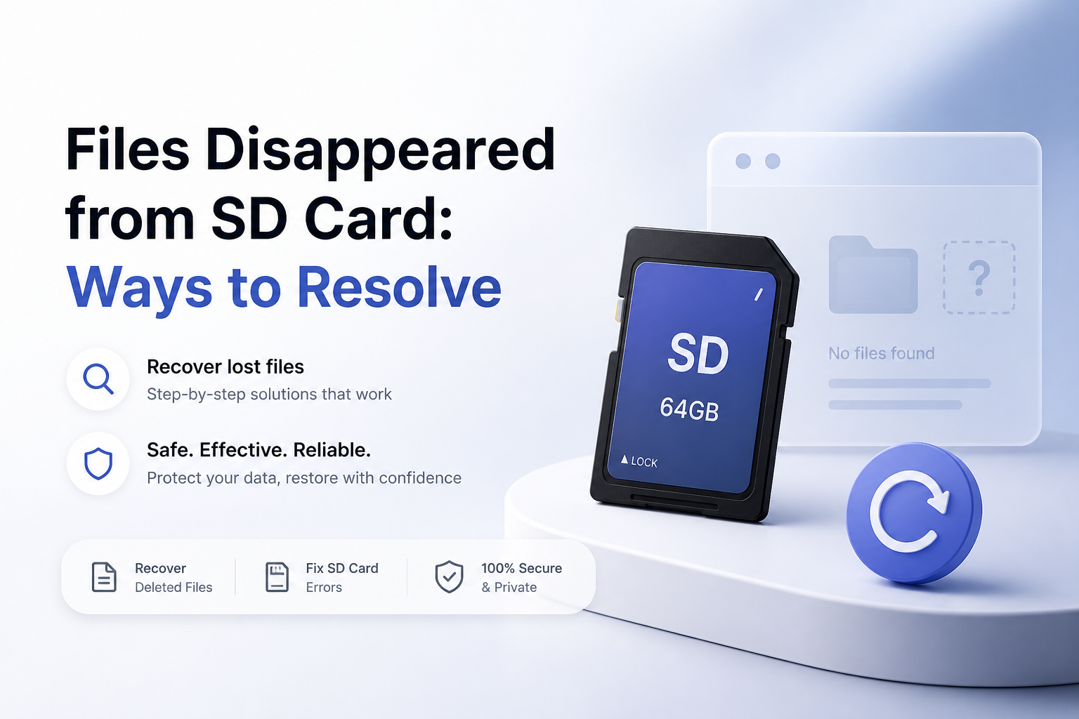 Files Disappeared from SD Card: Ways to Resolve