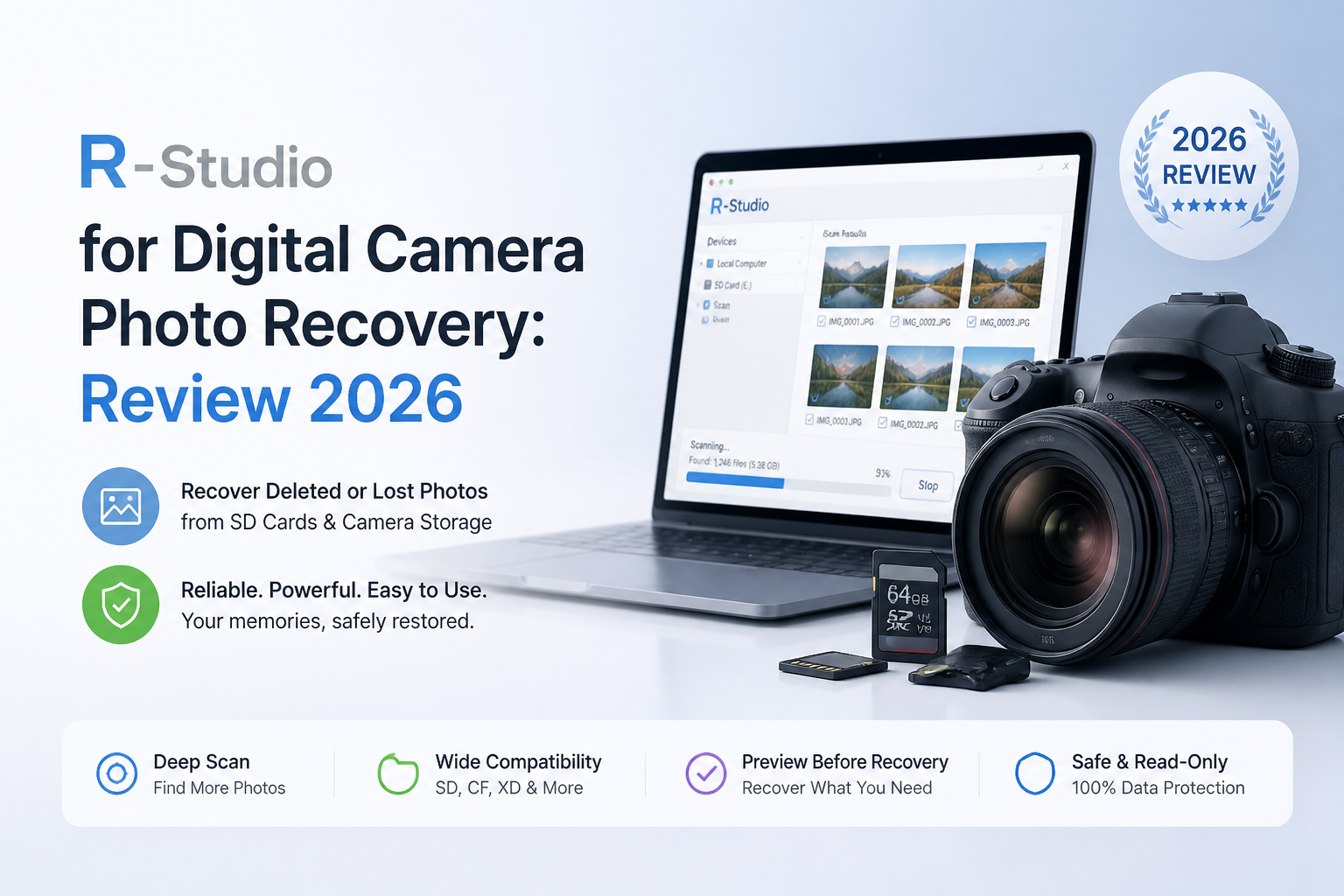 R-Studio for Digital Camera Photo Recovery: Review 2026